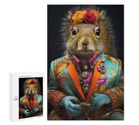 1000 PCS Jigsaws for Adults Squirrel in Colorful Jacket Puzzle For Teenagers Precision Cutting Parent-child Interaction Stress Reduction Gifts 1000 PCS