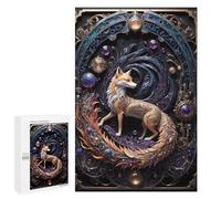 1000 PCS Jigsaws for Adults Steampunk Red Fox Art Deco Puzzles for Adults Toy Wall Decor Improve Memory Gifts for Friends And Family 1000 PCS