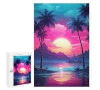 1000 PCS Jigsaws for Adults Tropic Twilight Grooves Puzzles for Adults Toy Wall Decor Improve Memory Gifts for Friends And Family 1000 PCS