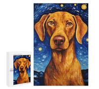 1000 PCS Jigsaws for Adults Vizsla Dog Starry Night Puzzles for Adults Toy Wall Decor Improve Memory Gifts for Friends And Family 1000 PCS