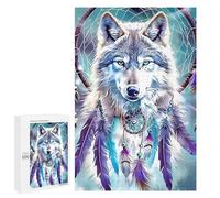 1000 PCS Jigsaws for Adults Wolf Dreamcatcher Wall Art Print Jigsaw for Teenagers Improve Memory Every Piece Is Unique - Toys Educational Games 1000 PCS