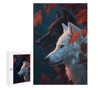 1000 PCS Jigsaws for Teenagers Autumn Wolf Pair Puzzle For Teenagers Analysis And Logic Difficult And Challenge for Is Ideal As A Gift 1000 PCS