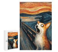 1000 PCS Jigsaws for Teenagers Dog Scream Painting Adult Jigsaw Puzzles Staycation Kill Time Train Your Brain And Hands Birthday Present,Travel Gifts, 1000 PCS