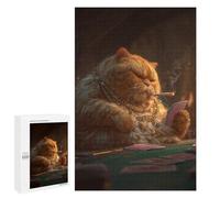 1000 PCS Jigsaws for Teenagers Glamorous Cat Gambler-1 Jigsaw for Teenagers Enhance Memory Challenging To Complete Learning Educational Toys 1000 PCS