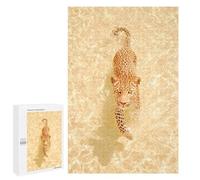 1000 PCS Jigsaws for Teenagers Leopard Swimming in Water-7 Puzzle For Teenagers Analysis And Logic Difficult And Challenge for Is Ideal As A Gift 1000 PCS