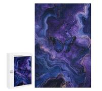 1000 PCS Jigsaws for Teenagers Purple Butterfly Art Print Adult Jigsaw Puzzles Staycation Kill Time Train Your Brain And Hands Birthday Present,Travel Gifts, 1000 PCS