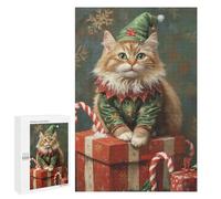 1000 PCS Jigsaws for Teenagers Puzzle Christmas Cat Elf Gifts-1 Puzzles for Teenagers Difficult Challenge Every Piece Is Unique - Learning Educational Toys 1000 PCS