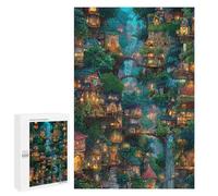 1000 PCS Jigsaws for Teenagers Puzzle Fantasy Forest Village Puzzles for Teenagers Difficult Challenge Every Piece Is Unique - Learning Educational Toys 1000 PCS