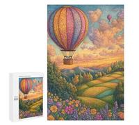 1000 PCS Jigsaws for Teenagers Puzzle Hot Air Balloon Adventure Puzzles for Teenagers Difficult Challenge Every Piece Is Unique - Learning Educational Toys 1000 PCS