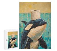 1000 PCS Jigsaws for Teenagers Puzzle Orca Toilet Paper Holder-1 Puzzles for Teenagers Difficult Challenge Every Piece Is Unique - Learning Educational Toys 1000 PCS