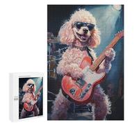 1000 PCS Jigsaws for Teenagers Puzzle Poodle Playing Guitar Painting Puzzles for Teenagers Difficult Challenge Every Piece Is Unique - Learning Educational Toys 1000 PCS