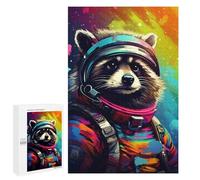 1000 PCS Jigsaws for Teenagers Raccoon Astronaut Space Suit-5 Puzzle For Teenagers Analysis And Logic Difficult And Challenge for Is Ideal As A Gift 1000 PCS