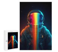 1000 PCS Jigsaws for Teenagers Rainbow Astronaut Space Art Jigsaw for Teenagers Enhance Memory Challenging To Complete Learning Educational Toys 1000 PCS