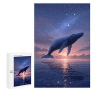1000 PCS Jigsaws for Teenagers Whale Watching at Sunset Puzzle For Teenagers Analysis And Logic Difficult And Challenge for Is Ideal As A Gift 1000 PCS