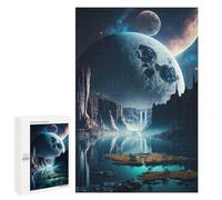 1000 PCS Jigsaws for Teenagerss Alien Waterfall Landscape Puzzle for Adults Anti-Stress Toys Difficult Hard Birthday Present, Gifts, 1000 PCS