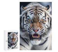 1000 PCS Jigsaws for Teenagerss Angry Tiger Roar Jigsaw for Teenagerss Stress Reliever Every Piece Is Unique - Deal As Gifts for The Whole Family 1000 PCS