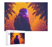 1000 PCS Jigsaws for Teenagerss Astronaut in Alien Forest Jigsaw Puzzle Relaxing Games Difficult Challenge Challenging To Complete 1000 PCS
