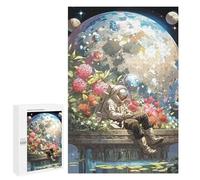 1000 PCS Jigsaws for Teenagerss Astronaut Statue In Space Puzzle for Adults Toy Wall Decor A Work of Art Birthday Present, Gifts, 1000 PCS