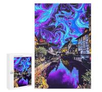 1000 PCS Jigsaws for Teenagerss Colorful Canal Dreamscape Jigsaw Puzzle Relaxing Games Difficult Challenge Challenging To Complete 1000 PCS