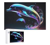 1000 PCS Jigsaws for Teenagerss Colorful Dolphin Dance Puzzle for Adults Relaxing Games Enhance Memory Gifts for Friends And Family 1000 PCS