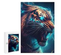 1000 PCS Jigsaws for Teenagerss Electric Tiger Roar -4 Puzzle for Adults Anti-Stress Toys Difficult Hard Birthday Present, Gifts, 1000 PCS