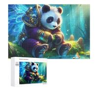 1000 PCS Jigsaws for Teenagerss Fantasy Panda in Enchanted Forest Adult Jigsaw Puzzle Toy Wall Decor Precision Cutting Great Gift for Gaming 1000 PCS
