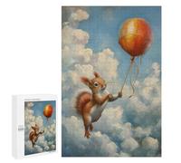 1000 PCS Jigsaws for Teenagerss Funny Squirrel Balloon Jigsaw for Teenagerss Stress Reliever Every Piece Is Unique - Deal As Gifts for The Whole Family 1000 PCS