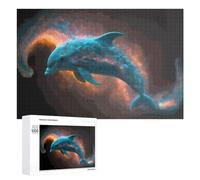 1000 PCS Jigsaws for Teenagerss Galactic Dolphin A Cosmic Journey Jigsaw Puzzle Relaxing Games Difficult Challenge Challenging To Complete 1000 PCS