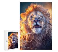 1000 PCS Jigsaws for Teenagerss Golden Lion's Majesty -1 Jigsaw Puzzle Relaxing Games Difficult Challenge Challenging To Complete 1000 PCS