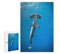 1000 PCS Jigsaws for Teenagerss Hammerhead Shark in Blue Ocean Jigsaw for Teenagerss Stress Reliever Every Piece Is Unique - Deal As Gifts for The Whole Family 1000 PCS