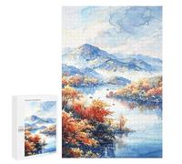 1000 PCS Jigsaws for Teenagerss Lake Autumn Puzzle for Adults Toy Wall Decor A Work of Art Birthday Present, Gifts, 1000 PCS