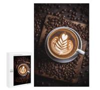 1000 PCS Jigsaws for Teenagerss Latte Art Coffee Beans Jigsaw for Teenagerss Stress Reliever Every Piece Is Unique - Deal As Gifts for The Whole Family 1000 PCS