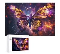 1000 PCS Jigsaws for Teenagerss Magical Butterfly in Cosmic Light Puzzle for Adults Relaxing Games Enhance Memory Gifts for Friends And Family 1000 PCS