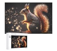 1000 PCS Jigsaws for Teenagerss Magical Glittering Squirrel Jigsaw Puzzle Relaxing Games Difficult Challenge Challenging To Complete 1000 PCS