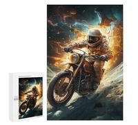 1000 PCS Jigsaws for Teenagerss Motorcycle Astronaut in Space Puzzle for Adults Relaxing Games Enhance Memory Gifts for Friends And Family 1000 PCS