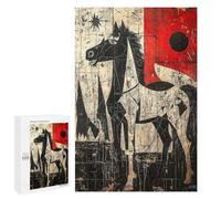 1000 PCS Jigsaws for Teenagerss Puzzle Abstract Horse Contemporary Expressionist Reimagining Puzzle for Adults Family Games A Work of Art Parent-child Interaction 1000 PCS