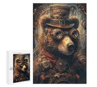 1000 PCS Jigsaws for Teenagerss Puzzle Animal Steampunk Bear Jigsaws for Adults Hands-on Game Pattern Assembly Unique Gifts for Birthday And Christmas 1000 PCS