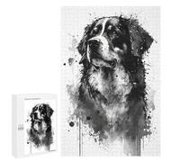 1000 PCS Jigsaws for Teenagerss Puzzle Bernese Mountain Dog Ink Jigsaws for Adults Hands-on Game Pattern Assembly Unique Gifts for Birthday And Christmas 1000 PCS