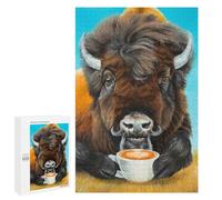1000 PCS Jigsaws for Teenagerss Puzzle Bison Latte Adult Puzzles Relaxing Games Enhance Memory Parent-child Interaction 1000 PCS