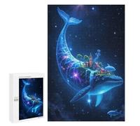 1000 PCS Jigsaws for Teenagerss Puzzle Celestial Whale Island Starry Sky Adult Puzzles Relaxing Games Enhance Memory Parent-child Interaction 1000 PCS