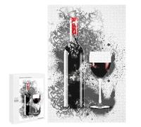 1000 PCS Jigsaws for Teenagerss Puzzle Champagne Wine Bottle Glas Jigsaws for Adults Relax Games Improve Memory Unique Gifts for Birthday And Christmas 1000 PCS