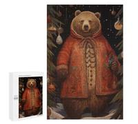 1000 PCS Jigsaws for Teenagerss Puzzle Classic Xmas Bear Jigsaws for Adults Hands-on Game Pattern Assembly Unique Gifts for Birthday And Christmas 1000 PCS