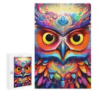 1000 PCS Jigsaws for Teenagerss Puzzle Colorful Owl Illustration-4 Puzzle for Adults Hands-on Game Difficult Hard Parent-child Interaction 1000 PCS