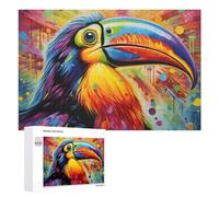 1000 PCS Jigsaws for Teenagerss Puzzle Colorful Toucan Abstract Art Puzzle for Adults Hands-on Game Difficult Hard Parent-child Interaction 1000 PCS