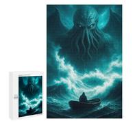 1000 PCS Jigsaws for Teenagerss Puzzle Cthulhu Rising Jigsaws for Adults Hands-on Game Pattern Assembly Unique Gifts for Birthday And Christmas 1000 PCS