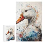 1000 PCS Jigsaws for Teenagerss Puzzle Duck in Splatter Art Jigsaws for Adults Hands-on Game Pattern Assembly Unique Gifts for Birthday And Christmas 1000 PCS