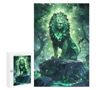 1000 PCS Jigsaws for Teenagerss Puzzle Epic Emerald Lion Puzzle for Adults Family Games A Work of Art Parent-child Interaction 1000 PCS