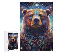 1000 PCS Jigsaws for Teenagerss Puzzle Galactic Bear Portrait -1 Puzzle for Adults Hands-on Game Difficult Hard Parent-child Interaction 1000 PCS