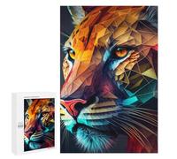 1000 PCS Jigsaws for Teenagerss Puzzle Geometric Tiger Portrait Jigsaws for Adults Relax Games Improve Memory Unique Gifts for Birthday And Christmas 1000 PCS