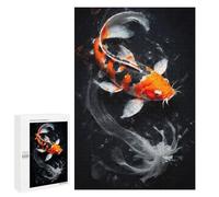 1000 PCS Jigsaws for Teenagerss Puzzle Golden Koi in Bloom Jigsaws for Adults Hands-on Game Pattern Assembly Unique Gifts for Birthday And Christmas 1000 PCS